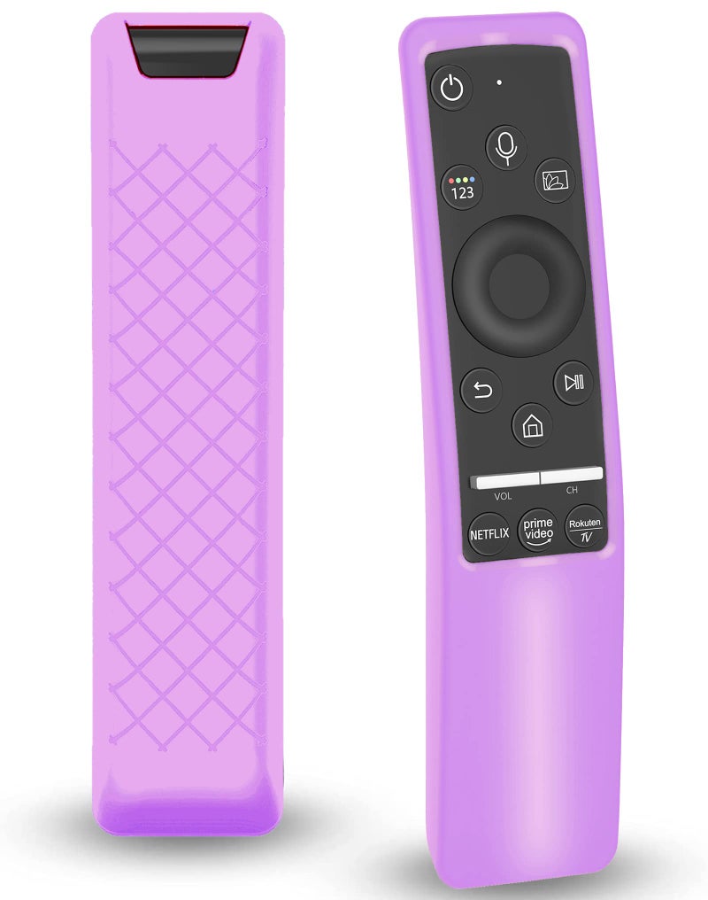 Lambcare Case Compatible with Samsung Smart TV Remote Controller BN59 Series, Light Weight Silicone Cover Protector Shockproof Anti-Slip Remote Skin Sleeve - Purple - Image 1